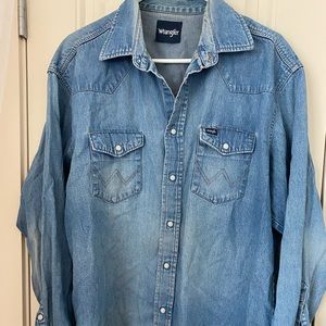 Wrangler Denim Button Down with Snap Buttons